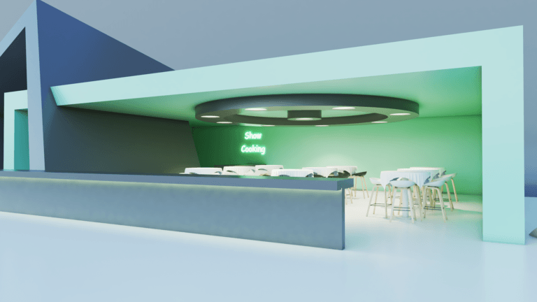 detalle render stand feria