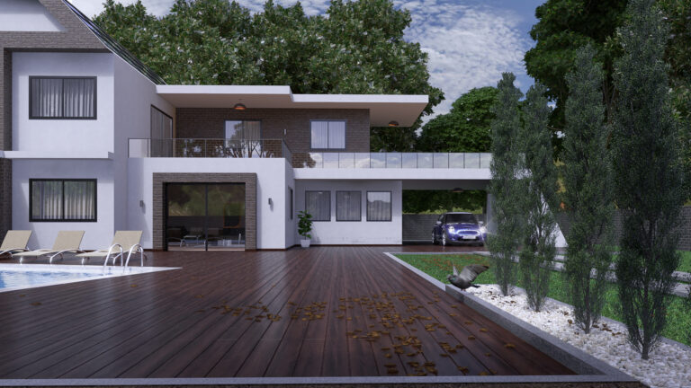 Render fotorrealista chalet zona Pozuelo