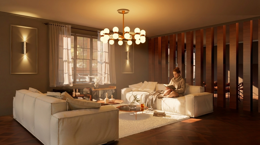 Render interior vivienda en Majadahonda