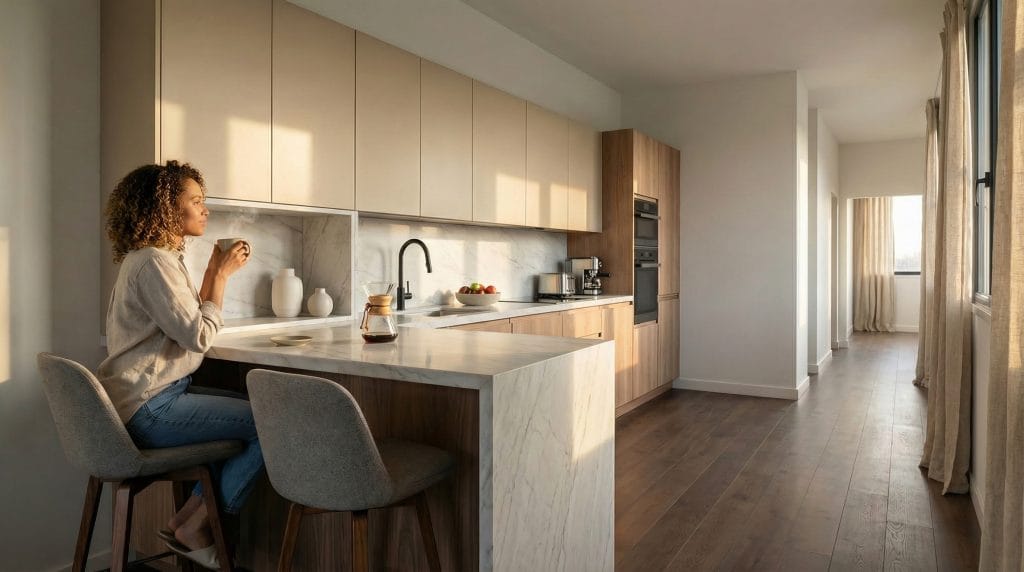 Render fotorrealista cocina en Boadilla del Monte