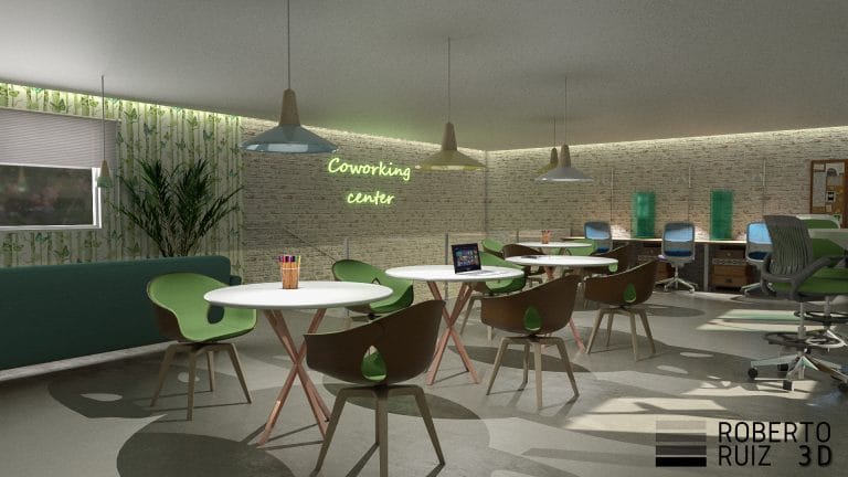 render coworking Villaviciosa de Odón